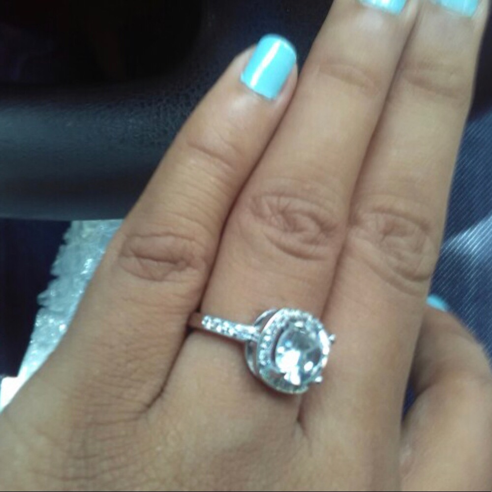 Sterling Silver Simulated Diamond Zircon Ring